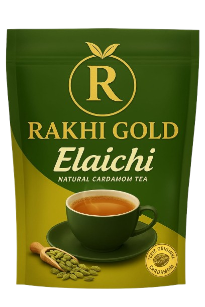 Rakhi Gold Tea 250g With 100% Real Elaichi | Strong & Aromatic |Wellness Cardamom Tea Plastic Pouch Zip Lock (250 g)